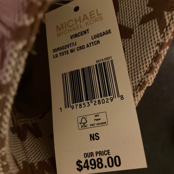 MK “Vincent” Signature Tote Bag W/attach Card Cade - Picture 5 of 8